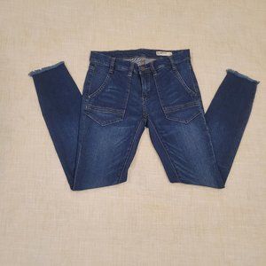 BLANKNYC Intro Frayed Hem Dark Wash Skinny Jeans Size 26